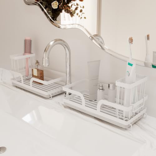 Bathroom Counter Organizer (B 2PCS / White)
