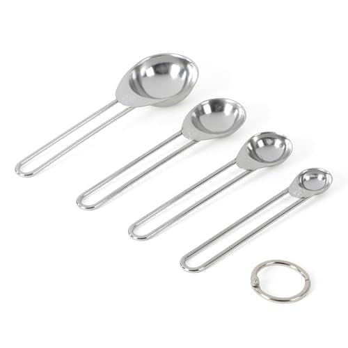 Richburn 4 Piece Stainless Steel Measuring Spoons Set (Silver / Measuring Spoons (Set of 4))