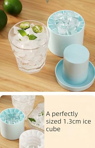 3D Upgraded Silicone Ice Cube Tray with Easy Release (Blue)