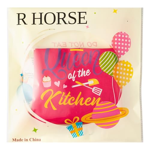R HORSE 2Pcs Adults Kids Matching Apron Set (Pink Queen)