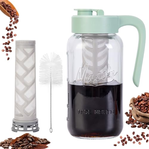 Cold Brew Coffee Maker Glass (64oz / Green)