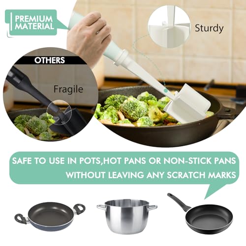 Upgrade Meat Chopper Hamburger Masher Ground Beef Smasher Utensil Mix Tool (1 Pack-White)