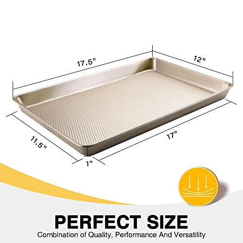 Half Cookie Sheet Pan for Baking (Champagne Gold / Half Sheet)