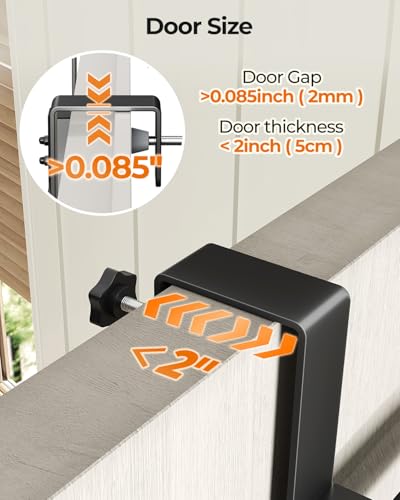 6 Tier Narrow Pantry Door Organizer (Black-6)