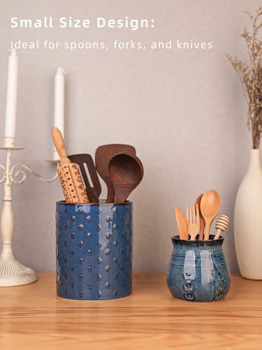 Ceramic Utensil Holder (Gradient Blue)