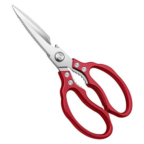 Kitchen Scissors All Purpose Heavy Duty (Red)