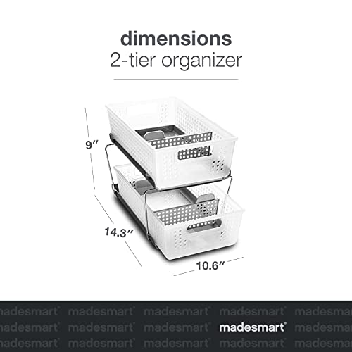 Two Tier Organizer with Dividers (Frost)