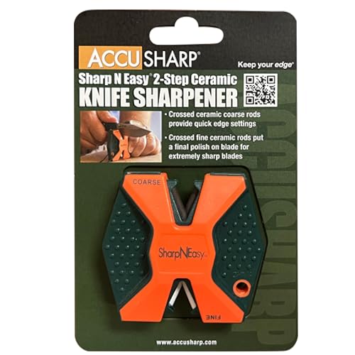 2 Step Coarse and Fine Rods Knife Sharpener (Blaze Orange)