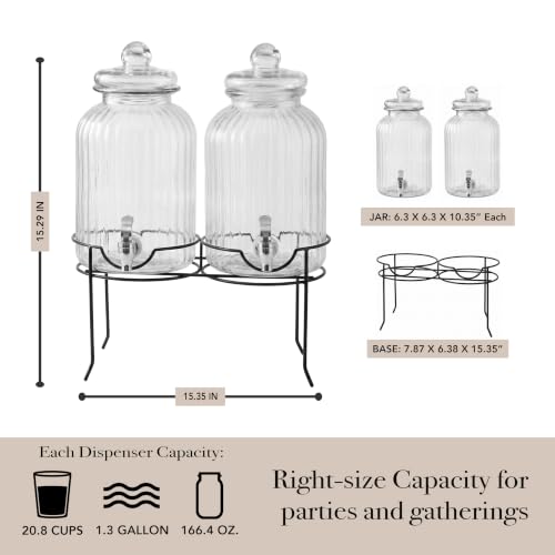 Canyon Beverage Dispenser Set of 2 Cold Drink Dispenser w
