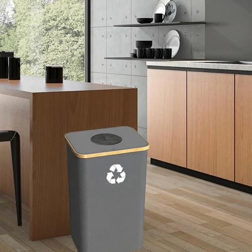 Recycling Bin for Kitchen Indoor Home (Gray-26Gallon)