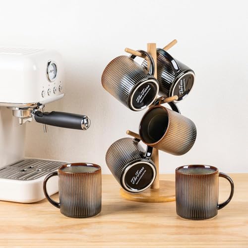 Ceramic Coffee Mugs Set of 4 (Cocoa Mocha / 14 OZ (Set of 4))