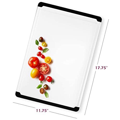 Large Plastic Cutting Board for Kitchen (Black)