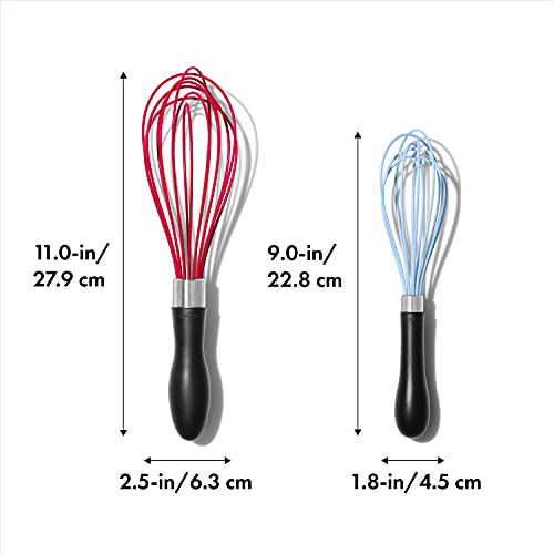 Good Grips 2 Piece Silicone Kitchen Whisk Set (Silicone Whisk Set / 9-Inch & 11-Inch)