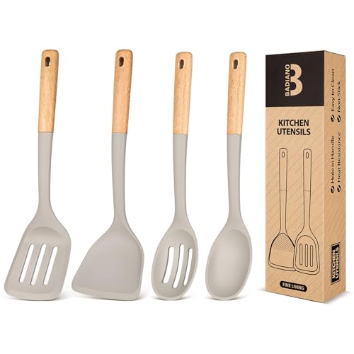 Silicone Cooking Utensils Set (Khaki)