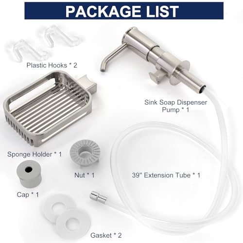 Soap Dispenser for Kitchen Sink (Brushed Nickel)