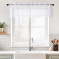 White Valances for Windows 14 inch Length 2 Panels Set (42"W x 14"L (Pack of 2) / White)