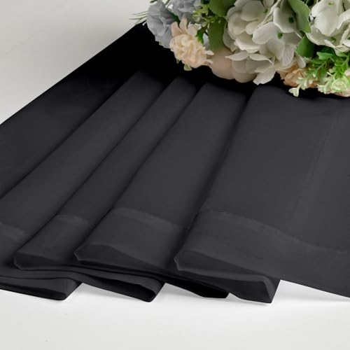 Black Sheer Curtains 78 Inches Long 2 Panels (Black / 42"W x 78"L (Pack of 2))