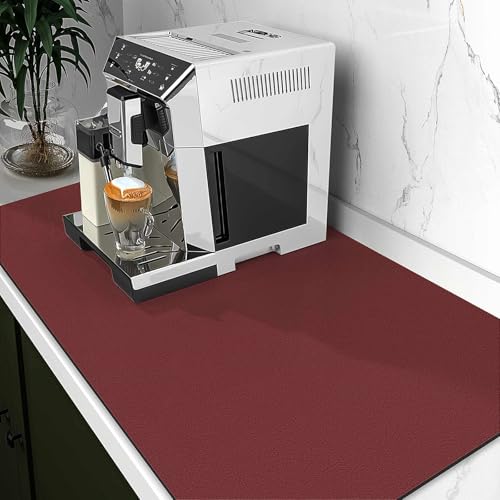 Dish Drying Mat Absorbent Dish Drying Mats for Kitchen Counter 18"x 28" (Classic Red / 28" x 18")