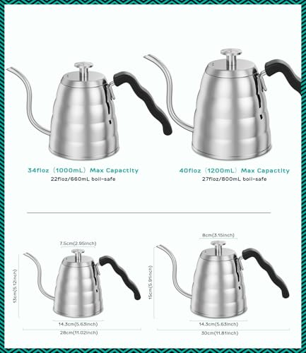 Gooseneck Kettle with Thermometer (40 fl oz)