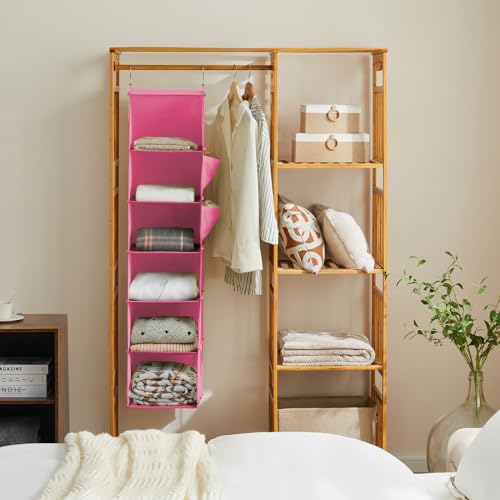 Hanging Closet Organizer and Storage (Pink)