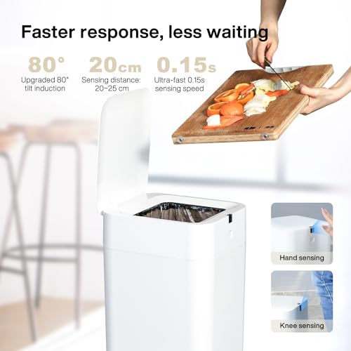 L2 Automatic Trash Can (8 Gallon-White Line)