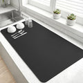 Extra Large Dish Drying Mat for Kitchen Counter (Black / 31.5" x 17")