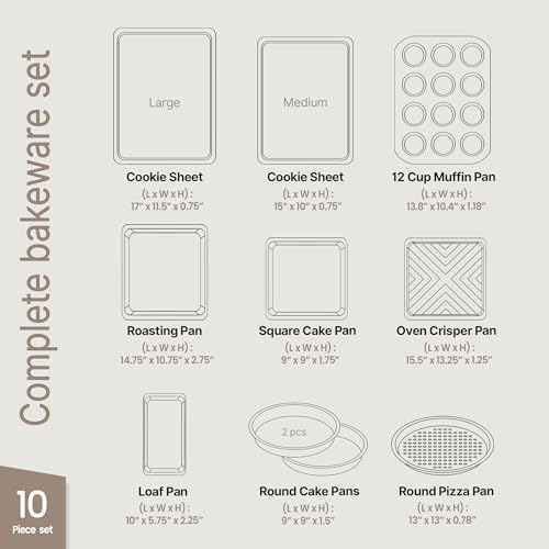 Baking Set 10 Piece (10 Piece Set / Black)