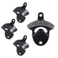 Classic Black Wall Mount Beer Bottle Opener (Black)