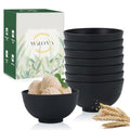 wheat straw snack bowls 10oz set of 8 (10 oz / Black)