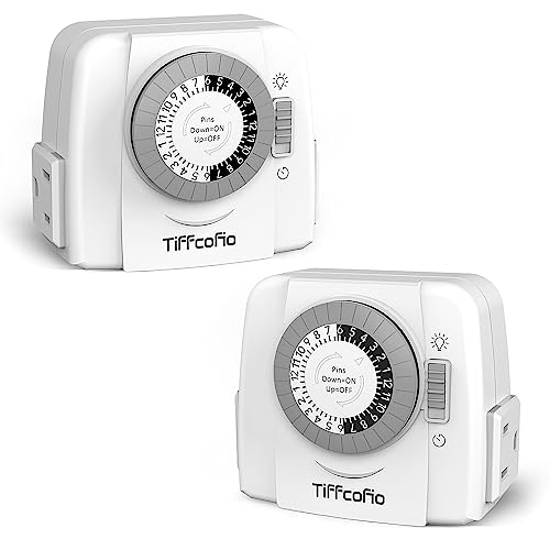 Indoor Mechanical Outlet Timer (Mechanical, 2 Outlets, 2 Packs)
