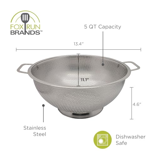 Stainless Steel Colander (5 Quart, Standard)