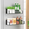 Metal Magnetic Spice Rack for Refrigerator Clear (2 Pack / Clear)