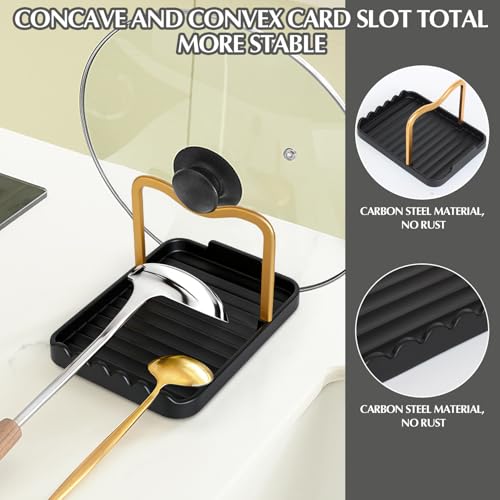 spoon holder and pot lid holder (Gold Black)