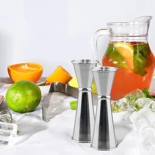 2 Pcs Jigger for Bartending (2 count / Sliver)