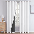 White 100% Blackout Curtains for Bedroom 84 Inches Long 2 Panels (52"W x 84"L (Pack of 2) / White)