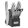 C77SS 15PG 15pc German Stainless Steel Hollow Handle Cutlery Block Set (15-Piece / Texured Hollow Handle)