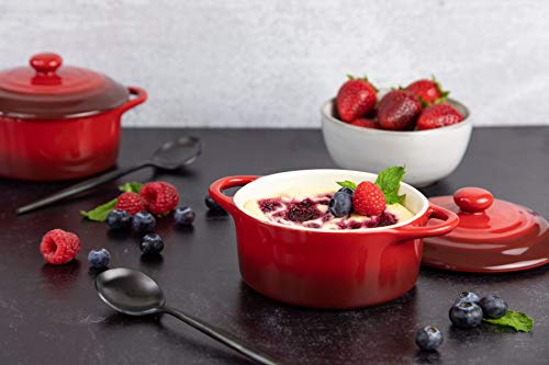 Mini Cocotte Lids (Crimson Ombre)