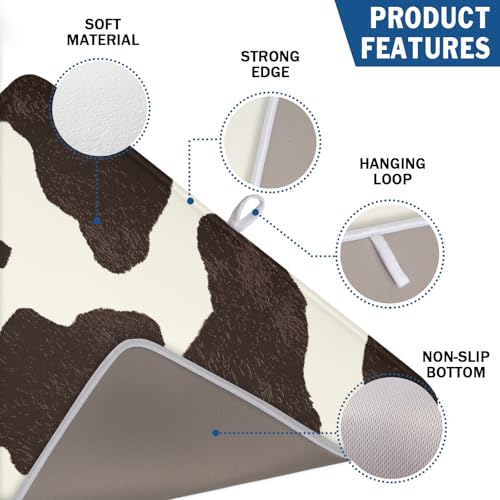 Milk Cow Drying Mat 24x18 Inch (Beige Brown / 24" x 18")