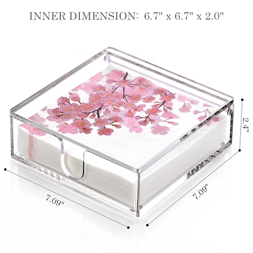 Acrylic Napkin Holder (7.09" x 7.09" x2.4")