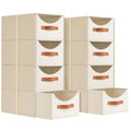Stackable Storage Drawers (Beige / 13 Inch. - 8 Pack)