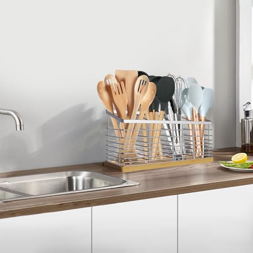 Extra Large Kitchen Utensil Holder (Silvery)