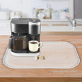 Silicone Coffee Maker Mat with Lip for Countertops (Translucent / 24'' x 16'')