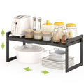 Expandable Kitchen Countertop Organizer (Black-1 Pack / 8.7''D*13-22.6''W*8''H)