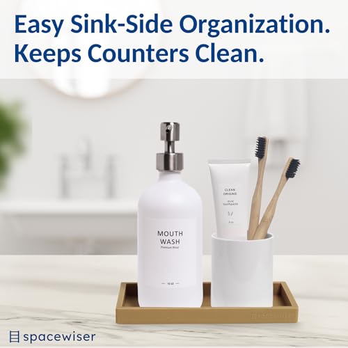 Countertop & Vanity Silicone Tray (Latte Tan / Small 7.7”)