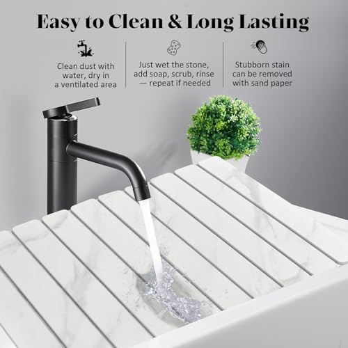 Large Stone Dish Drying Mats for Kitchen Counter (24" x 16")