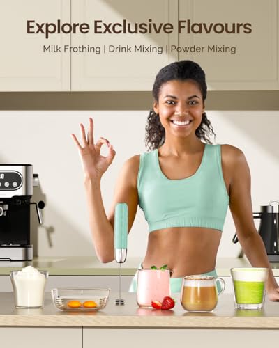 Rechargeable Milk Frother (Blue)
