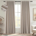 Long Curtains for Living Room Custom 105 Inch (Linen / 52"W x 105"L (Pack of 2))