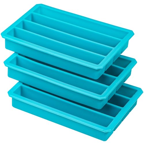 Silicone Ice Cube Trays for Water Bottles Ice Cube Mold 12 Cavity (Blue)