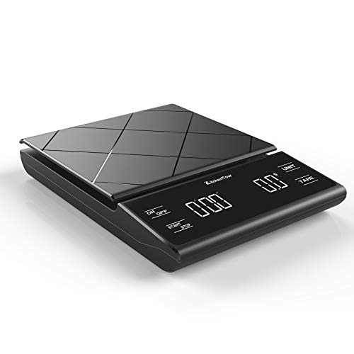 KitchenTour Coffee Scale with Timer for Brew Artisanal Java (EK6012)