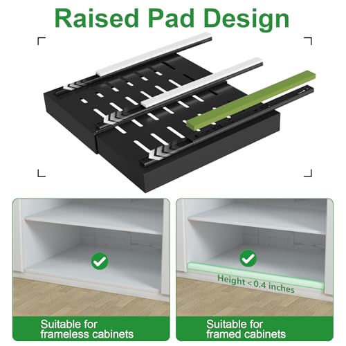 2 Pack Expandable Pull Out Cabinet Organizer (21"D X 12-20"W (2 Pack) / Black)